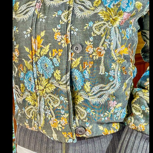 ⭐️HP⭐️FORNARINA▪️Sherpa Lined Faux Fur Hooded Floral Embroidered Jacket Coat - Picture 6 of 10